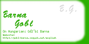 barna gobl business card